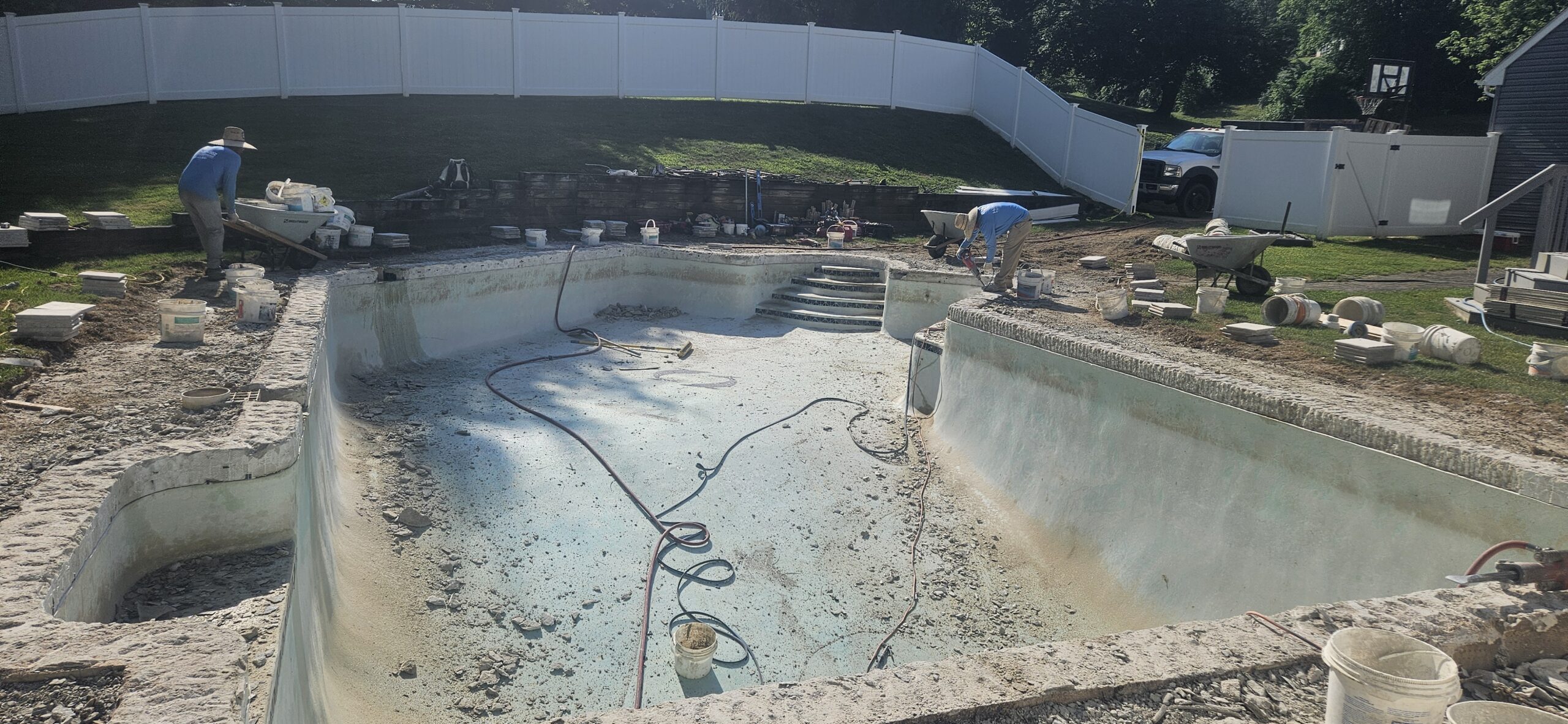 Downingtown, pa pool renovation & concrete pool deck