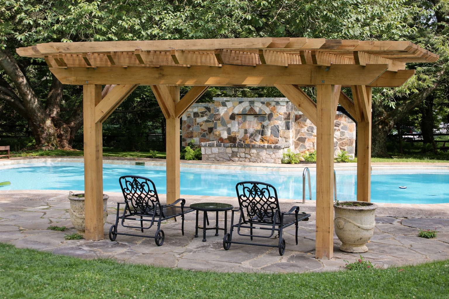 Water Feature & pergola in west Chester, Pa